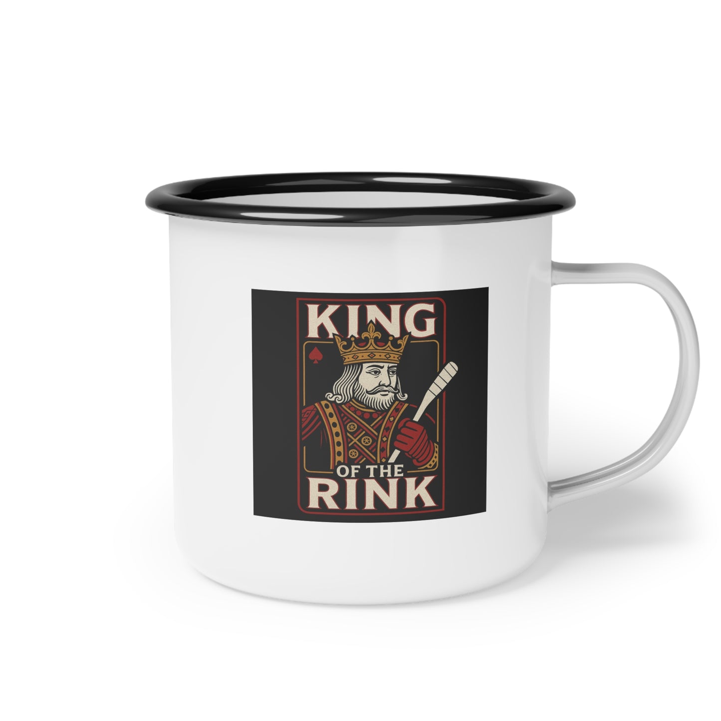 KING OF THE RINK ENAMEL MUG
