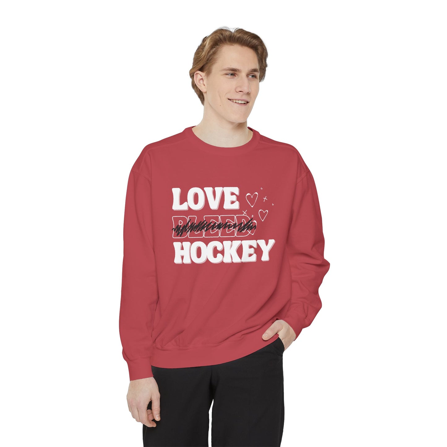 LOVE HOCKEY CREWNECK