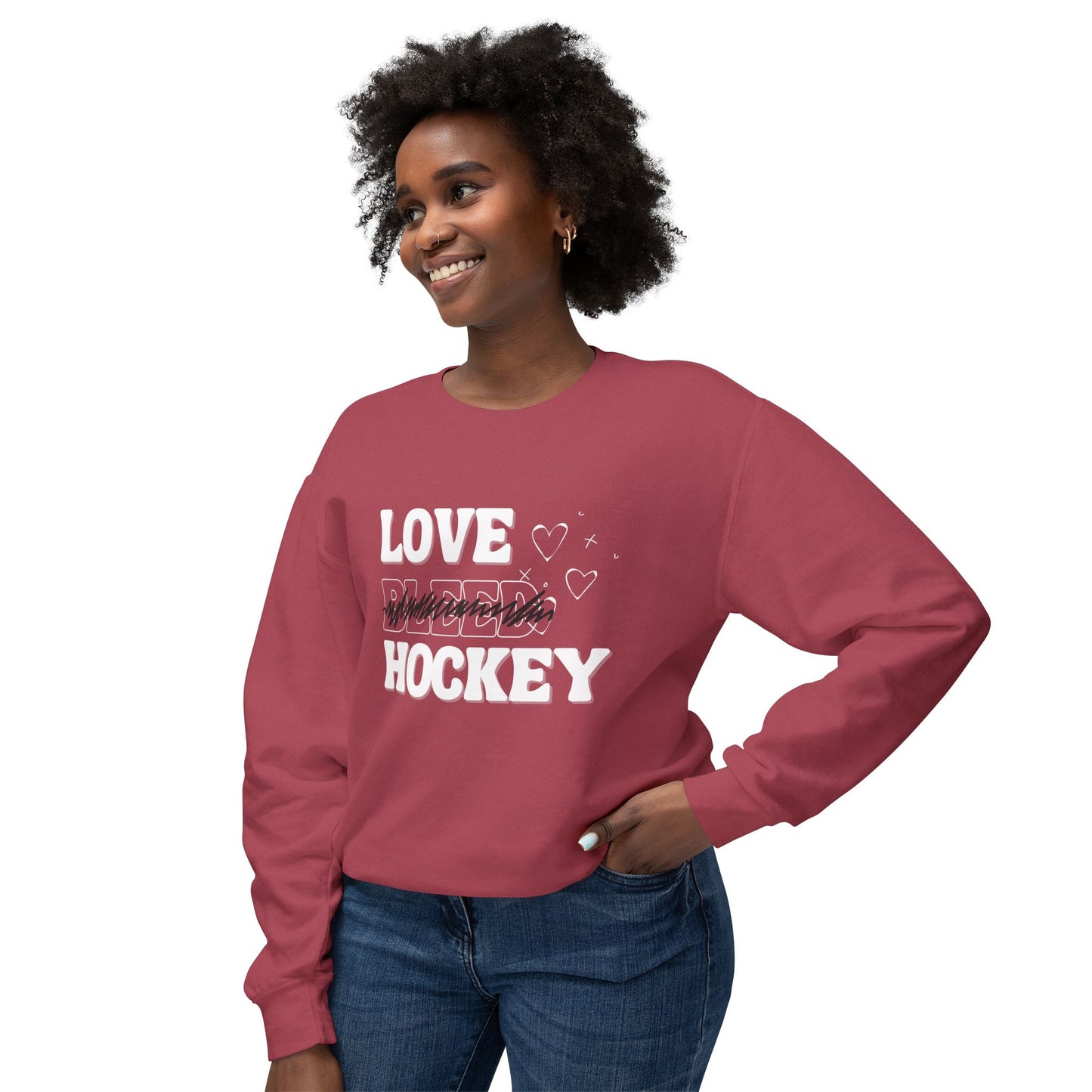 LOVE HOCKEY CREWNECK