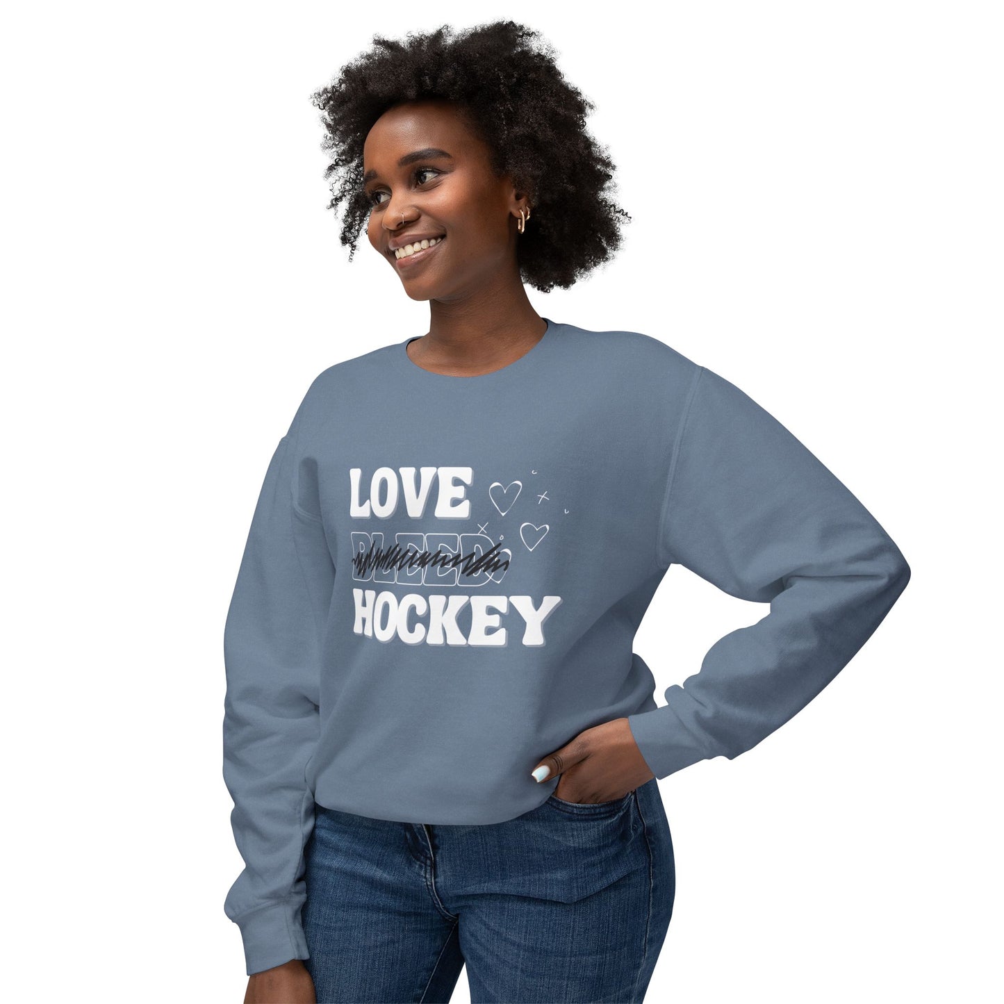 LOVE HOCKEY CREWNECK