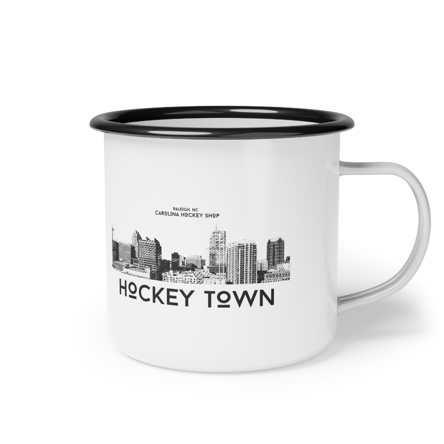 HOCKEY TOWN ENAMEL MUG